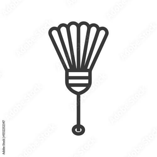 Minimalist Icon of a Feather Duster with Clean Lines and Modern Design
