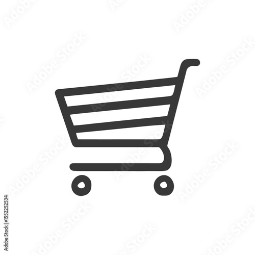 Minimalist Shopping Cart Icon: Clean, Modern, and Versatile Design Element