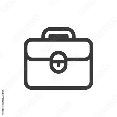 Minimalist Briefcase Icon: Business, Finance, and Professional Symbolism