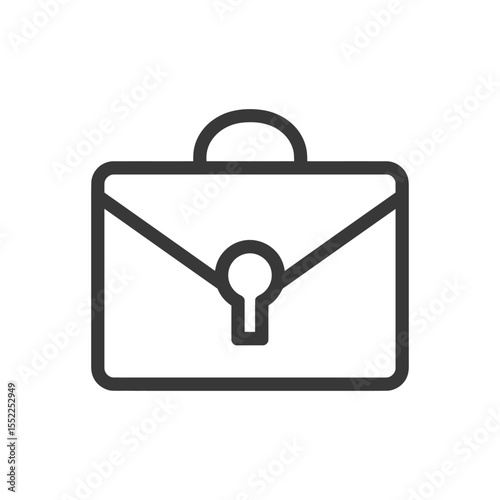 Minimalist Briefcase Icon: Business, Work, and Professionalism Symbol