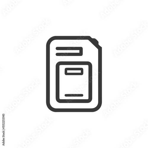 Floppy Disk Icon: Vintage Data Storage Symbol in Minimalist Line Art