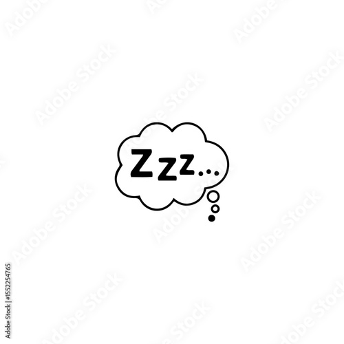 Zzz icon flat vector design.
