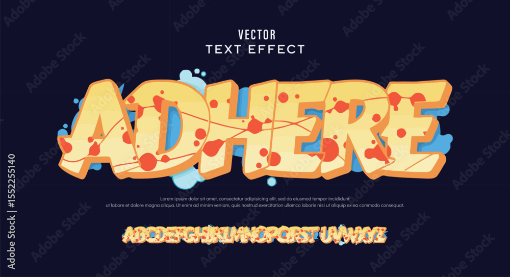Adhere Graffiti font text effect, spray and street text style
