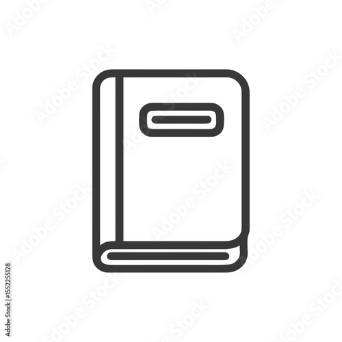 Minimalist Book Icon: Clean Line Art for Education and Knowledge