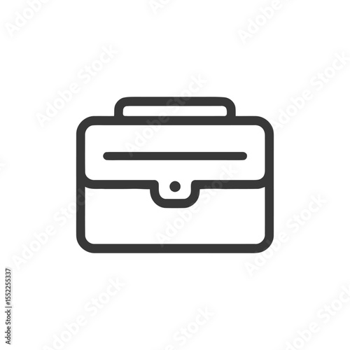 Minimalist Briefcase Icon: Business, Finance, and Professionalism Symbol