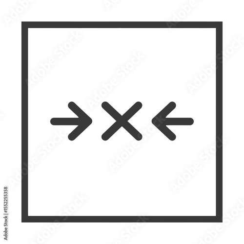 Converging Arrows in Square Frame: Conflict, Opposition, or Compression Concept