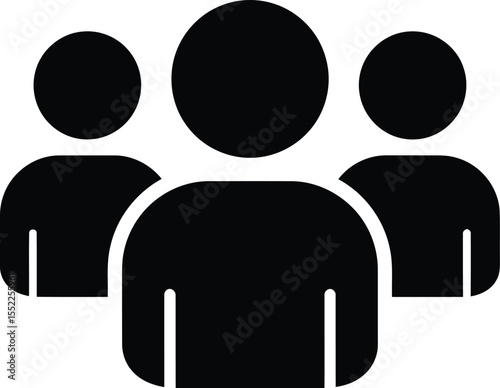 Teamwork & Collaboration Icon - Business & Social Group Symbol AI Generative