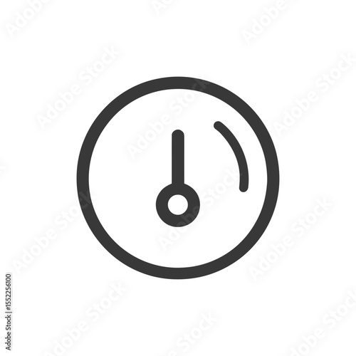 Minimalist Clock Icon: Time Management, Deadline, and Productivity Symbol
