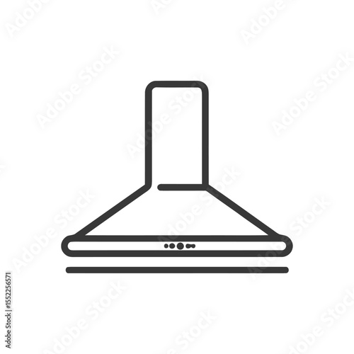 Minimalist Kitchen Hood Icon: Sleek, Modern Design with Clean Lines and Simple Form