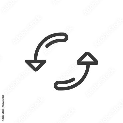 Circular Arrows: A Simple Graphic Symbolizing Rotation and Exchange