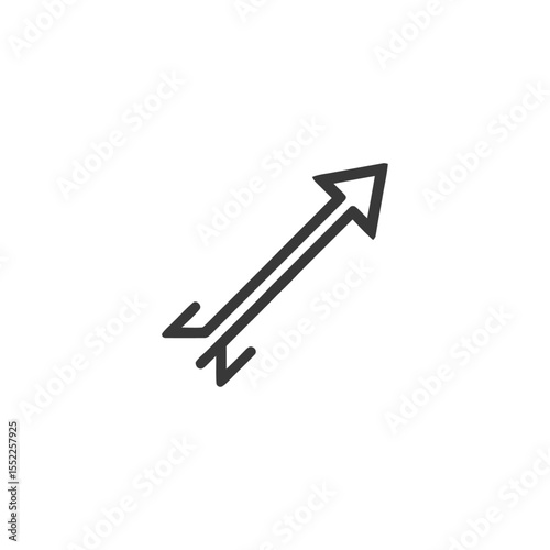 Ascending Arrow Icon: Minimalist Design for Growth and Progress