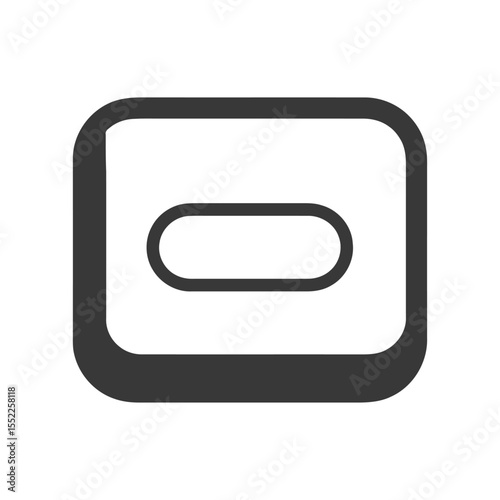 Minimalist Subtract Icon: Rounded Rectangle with Inner Minus Sign