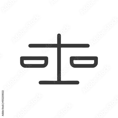 Simple Balance Icon: Justice, Fairness, Equality, and Legal Concepts.