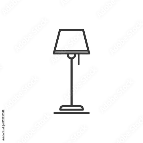Minimalist Floor Lamp Icon: Modern Interior Lighting Design Element
