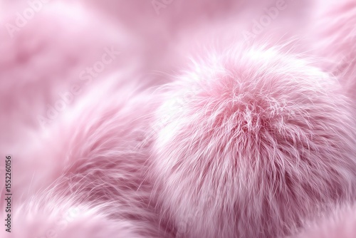 Close-up, abstract view of fluffy, pink-colored material. The texture is soft and feathery. Impression of tenderness, warmth, and gentle fuzziness