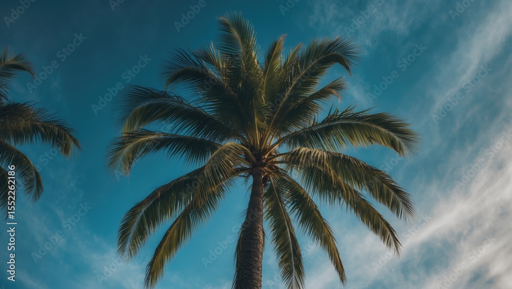 Obraz premium Palm Against The Blue Sky