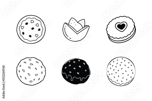 vector illustration of popular cookies icon