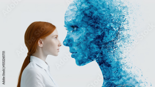Woman with her digital copy