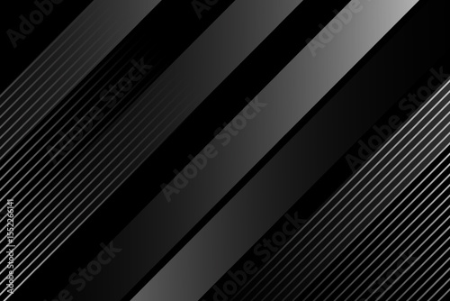 Abstract black and white background with creative line patterns, geometric designs, and flowing light curves