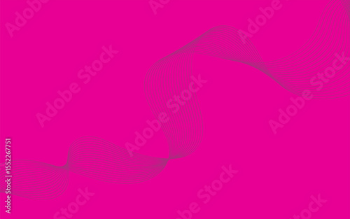 Abstract pink background with flowing wave patterns and a touch of orange creates a vibrant, artistic, and decorative illustration