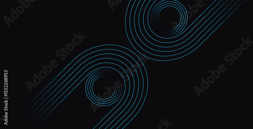 Blue abstract background with swirling light waves, a perfect vector design element