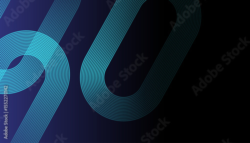 Blue abstract background with swirling light waves, a perfect vector design element