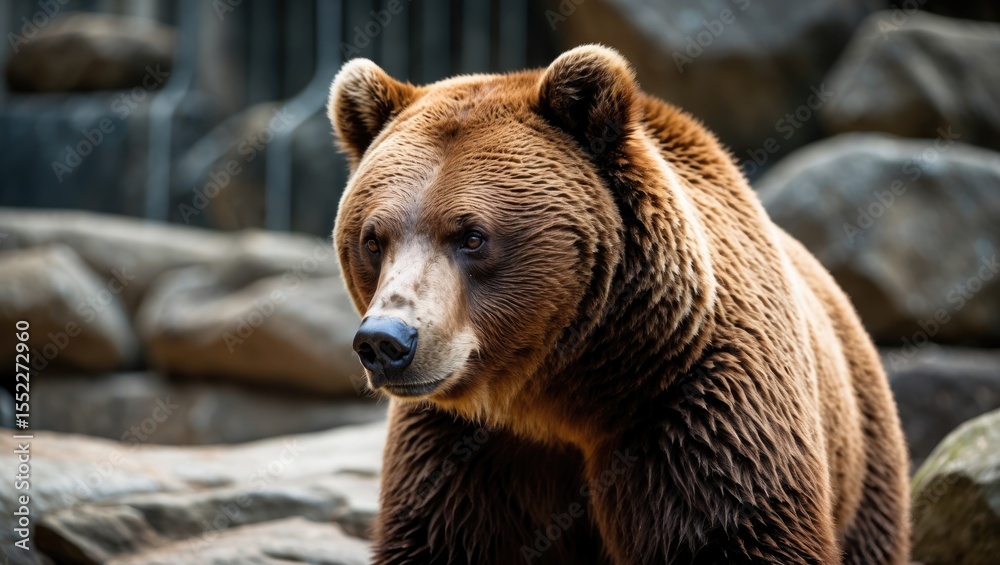 Obraz premium A brown bear in zoo