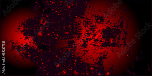 abstract red and black grunge weathered old vintage scary background.Vector