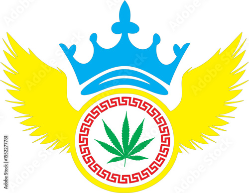  Cannabis Royalty Logo Vector