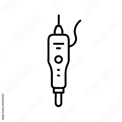 Circuit tester tool with wire and button in minimal design  