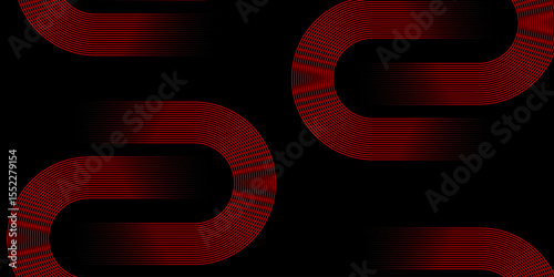 Abstract red background with glowing 3D red numbers for a modern design concept