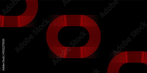 Abstract red background with glowing 3D red numbers for a modern design concept