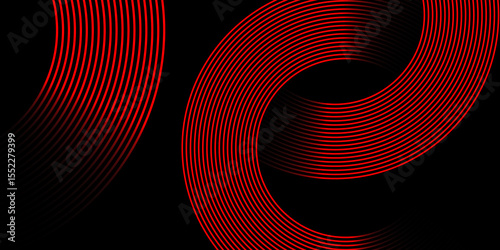 Abstract red background with glowing 3D red numbers for a modern design concept