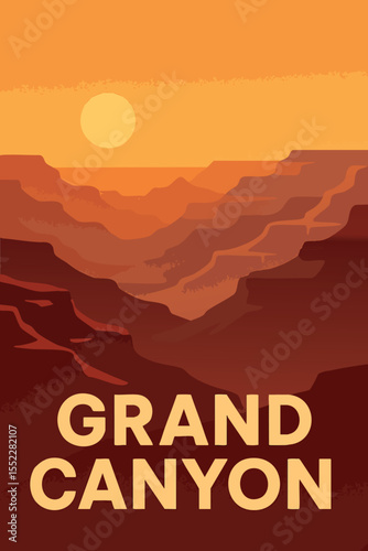 Grand Canyon Scenic Views at Sunset.eps