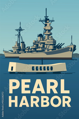 Historic Ships Docked at Pearl Harbor.eps