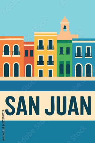 San Juan's Vibrant Buildings and Seaside Charm.eps