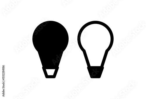 lamp idea icon style line and solid icon
