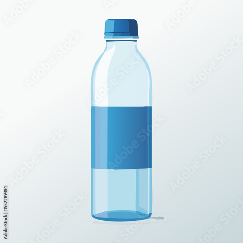Bouteille d’eau bleue simple pour sport ou randonnée