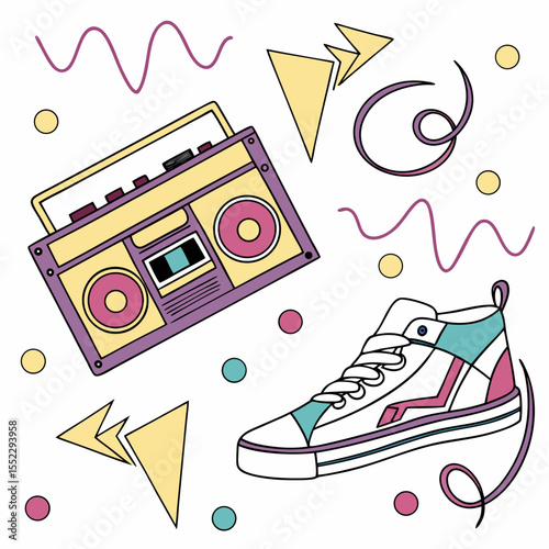 retro music background