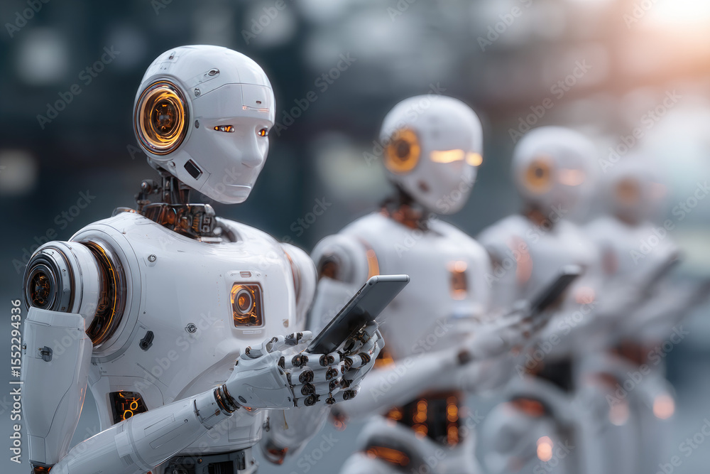 Digital chatbots on smartphones access data and information in online networks. Robot Applications and Global Connectivity AI Artificial Intelligence innovation and technology Digital chatbots on smartphones access data and information in online networks. Robot Applications and Global Connectivity AI Artificial Intelligence innovation and technology