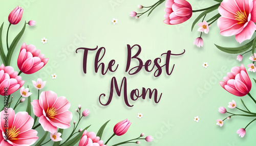 Floral card design featuring the text 