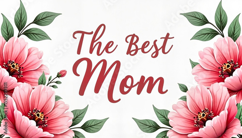 Floral greeting card design featuring 
