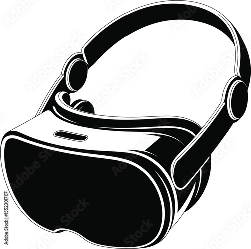 Virtual Reality Headset Illustration Vector Design
