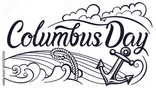 Celebrating Columbus Day A Commemorative Illustration of Exploration and Discovery