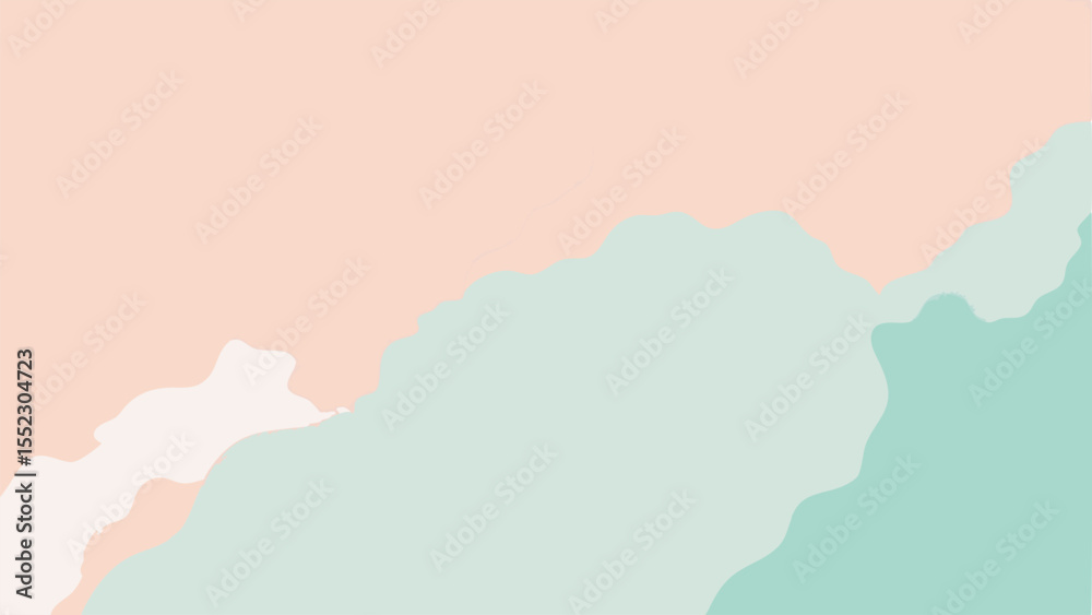 Obraz premium Abstract pastel composition of soft color shapes with transparent background