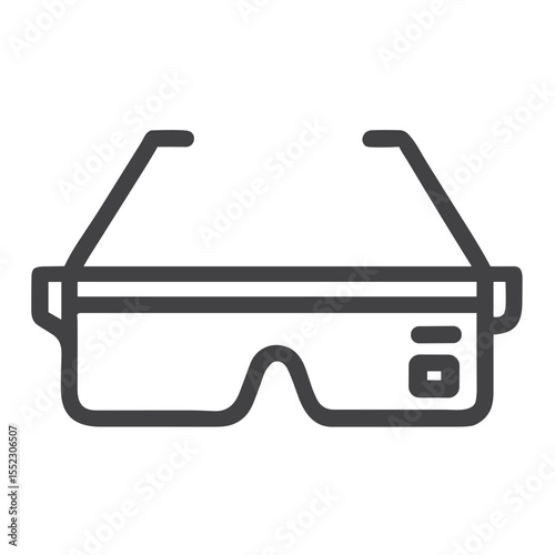 Augmented Reality Glasses Icon for AR App Development, Technology Presentations, VR/AR Marketing Materials and Digital Innovation Content