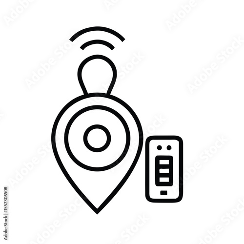 Child Locator Device Safety Icon for Family Protection Apps, Parental Control Software, Child Safety Education and Security Product Marketing