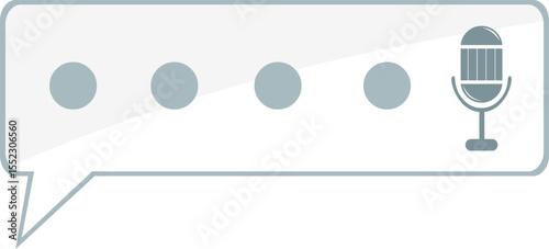 vector illustration icon recording chat voice message concept