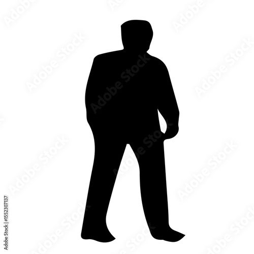 Human Silhouette Crowd - Black & White Multi-Pose Vector Set (Diverse Figures in Rows - Activities, Sports, Business) - Scalable Outline Illustration