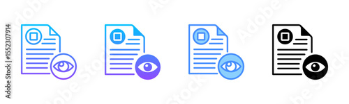 Examination Multi Style Icon Set